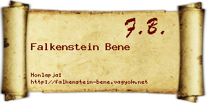 Falkenstein Bene névjegykártya